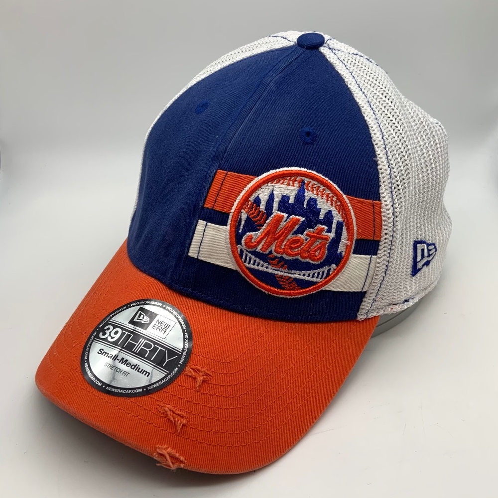 New Era 39Thirty New York Mets Distressed Meshback Hat Size Small-Medium